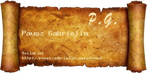 Pausz Gabriella névjegykártya