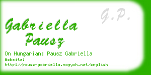 gabriella pausz business card